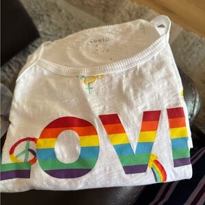 Torrid White Rainbow Graphic Tank Top